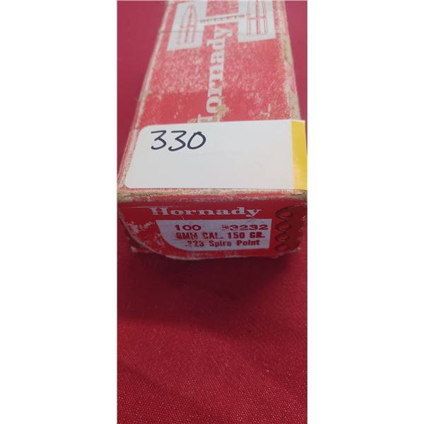 BOX OF 100  HORNADY 8MM 150 GR  SP BULLETS