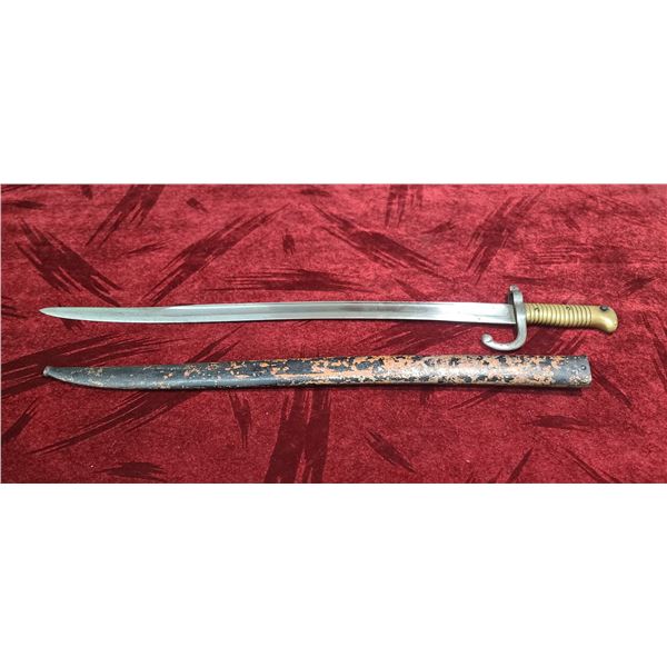 FRENCH MODEL 1866 MADE IN 1868 BEFORE THE OUTBREAK OF THE FRANCO PRUSSIAN WAR 1870-1871. THIS PIECE 