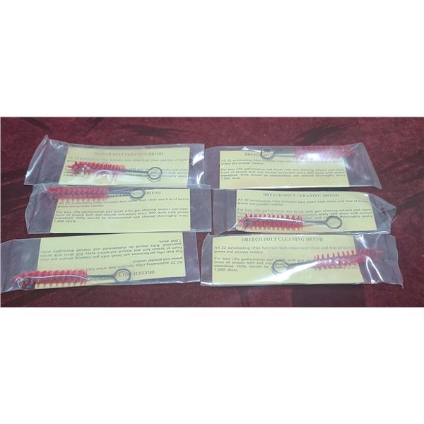 SIX BREECH BOLT CLEANING BRUSHES FOR ALL 22AUTO LOADING RIFLES