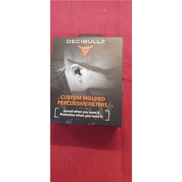 NEW DECIBULLZ CUSTOM MOLDED PERCUSSION EAR PLUGS