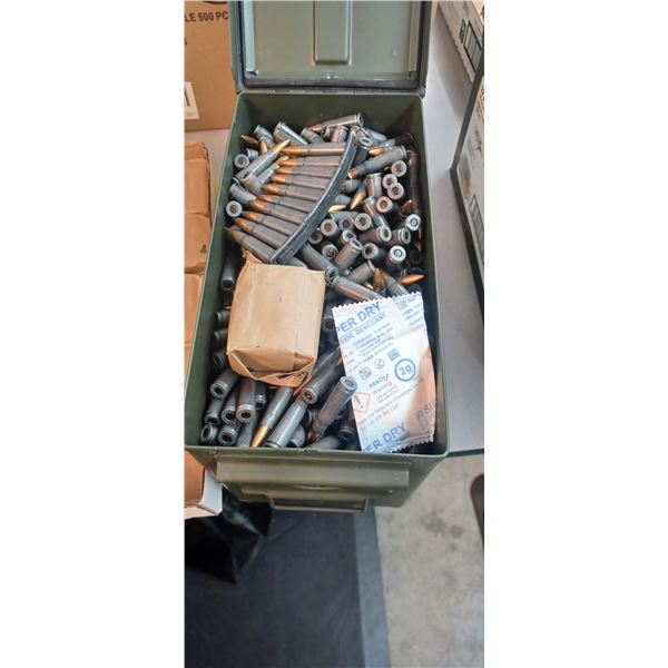 METAL AMMO CASE C/W APPROX 1000 CZECH ROUNDS 7.62 X39 PAL REQD NO SHIPPING