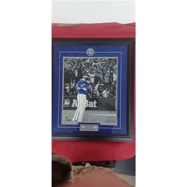 BLUE JAYS JOSE BAUTISTA 26 INCH X 30 INCH OFFICIAL FRAMED  PRINT