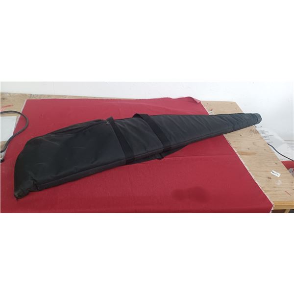 BLACK DELUXE 48 INCH RIFLE CASE C/W WITH 2 ZIPPERED POCKETS