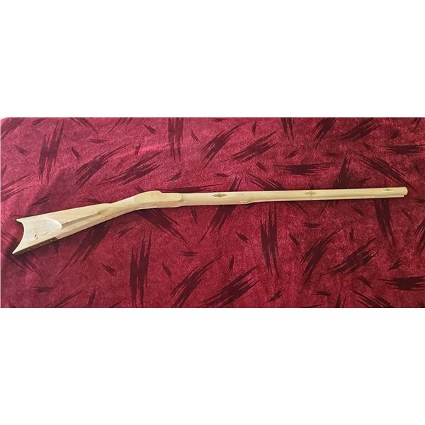 BLANK MUSKET STOCK WITH BRASS BUTTPLATE -  LEFT SIDED HAMMER