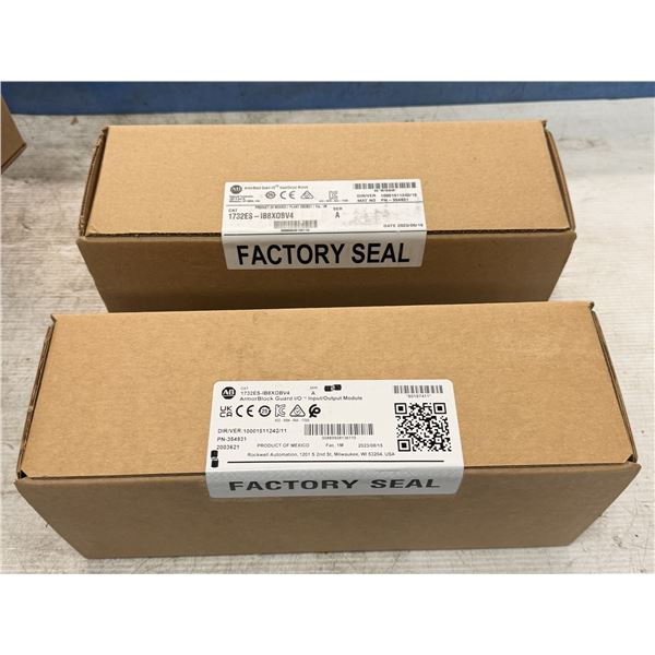 (2) Allen Bradley #1732ES-IB8XOBV4 Armor Block I/O Input/Output Modules