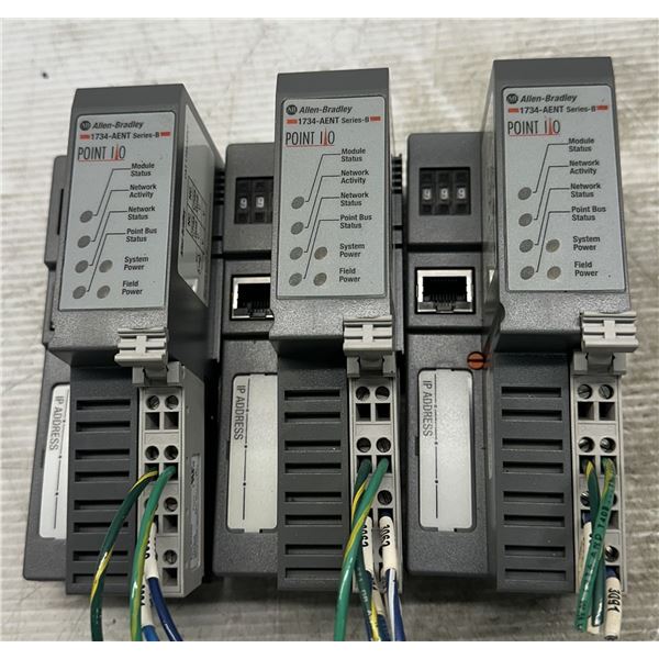 (3) Allen Bradley #1734-AENT Ethernet/IP Communication Module Adapters