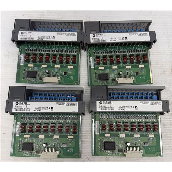 (4) Allen-Bradley #1746-OB16 SLC 500 Output Modules
