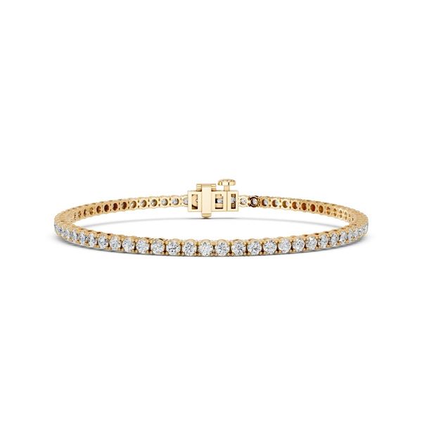 4 CTTW Round Lab Grown Diamond Tennis Bracelet in 14K Yellow Gold