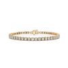 Image 1 : 6 CTTW Round Lab Grown Diamond Tennis Bracelet in 14K Yellow Gold