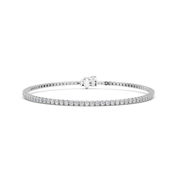 2 CTTW Lab Grown Diamond Tennis Bracelet in Platinum