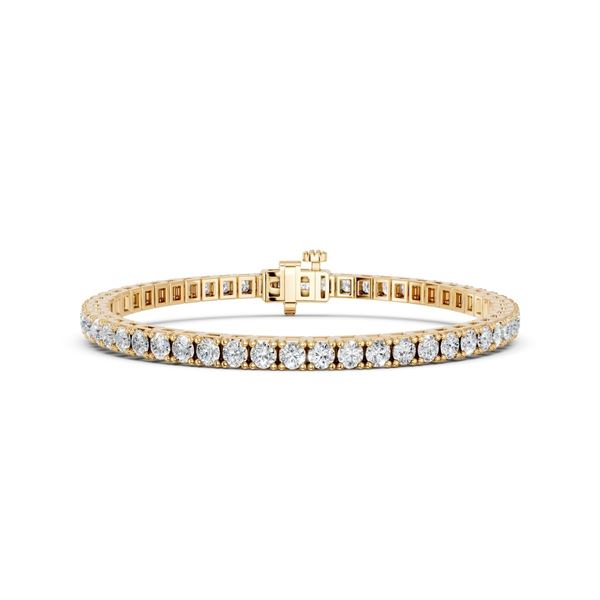 5 CTTW Round Lab Grown Diamond Tennis Bracelet in 14K Yellow Gold