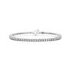 Image 1 : 3 CTTW Round Lab Grown Diamond Tennis Bracelet in 14K White Gold