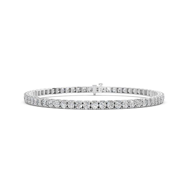 5 CTTW Round Lab Grown Diamond Tennis Bracelet in 14K White Gold