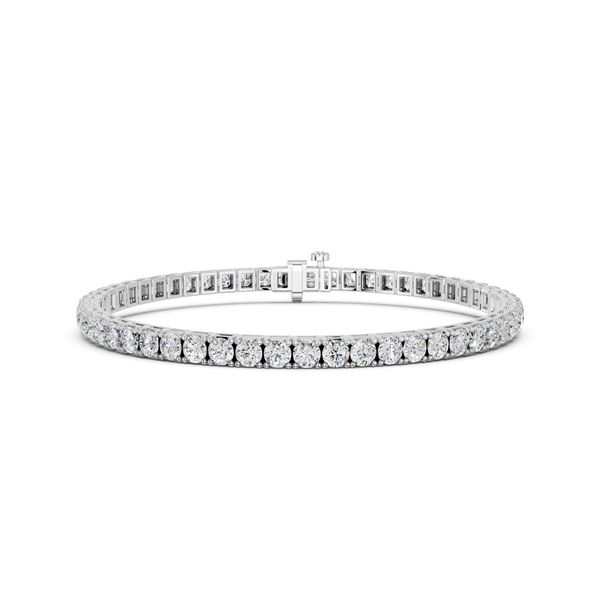 7 CTTW Round Lab Grown Diamond Tennis Bracelet in 14K White Gold
