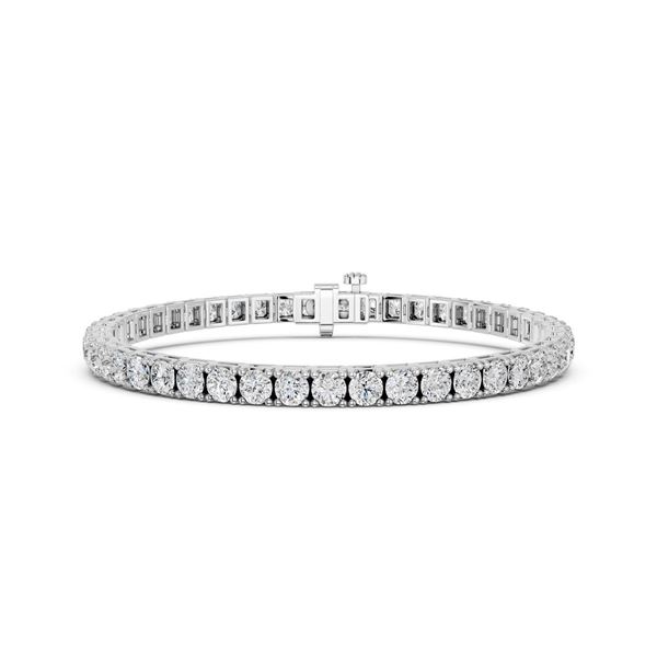 10 CTTW Round Lab Grown Diamond Tennis Bracelet in 14K White Gold