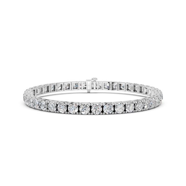 20 CTTW Round Lab Grown Diamond Tennis Bracelet in 14K White Gold