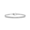 Image 1 : 7 CTTW Emerald-Cut Lab Grown Diamond Tennis Bracelet, 14K White Gold