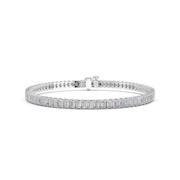 8 CTTW Marquise-Cut Lab Grown Diamond Tennis Bracelet, 14K White Gold