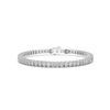 Image 1 : 7 CTTW Oval-Cut Lab Grown Diamond Tennis Bracelet, 14K White Gold