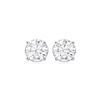 Image 1 : 1 CTTW Round Lab Grown Diamond Stud Earrings in 14K White Gold