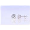 Image 1 : 3 CTTW Round Lab Grown Diamond Stud Earrings in 14K White Gold