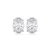 Image 1 : 2 CTTW Oval Lab Grown Diamond Stud Earrings in 14K White Gold