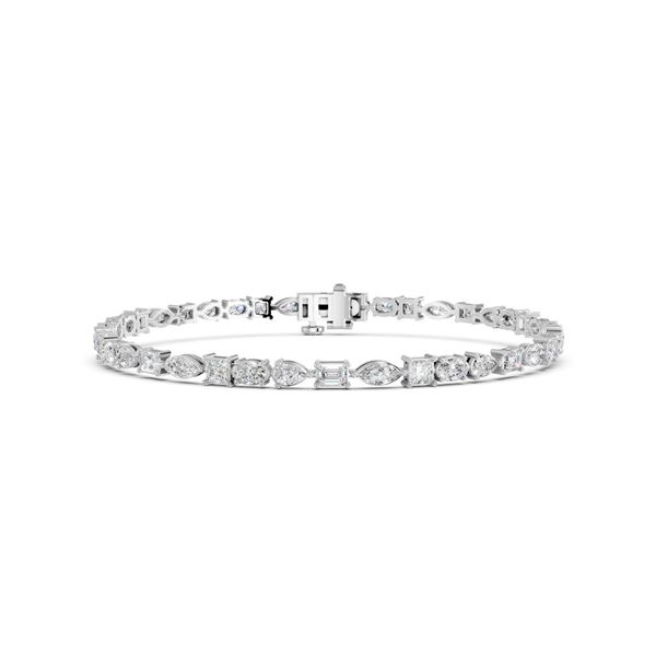 1 CTTW Round Lab Grown Diamond Fancy Pendant, 14K White Gold