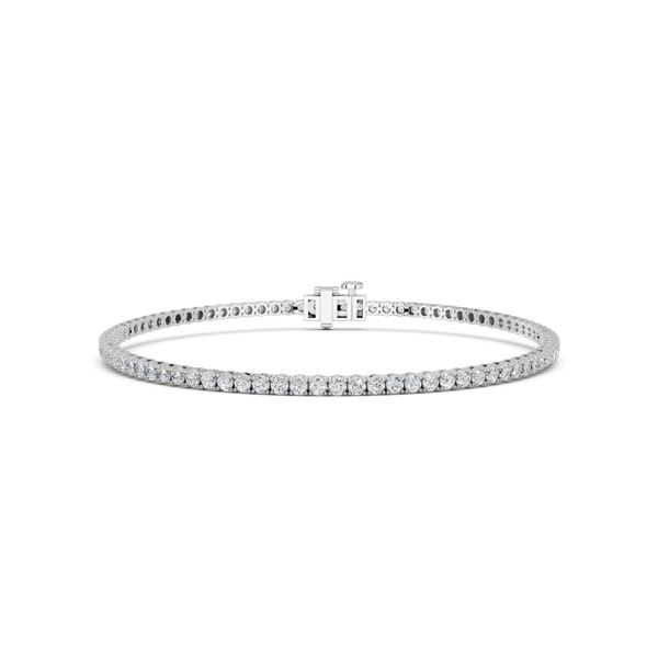 Lab Grown Diamond Tennis Necklace Extender 1 CTTW, 14K White Gold