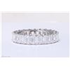 Image 1 : 4.9 CTTW Emerald-Cut Lab Grown Diamond Eternity Ring in 14K White Gold