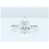 Image 1 : 2 CTTW Pear Lab Grown Diamond Solitaire Ring in 14K White Gold