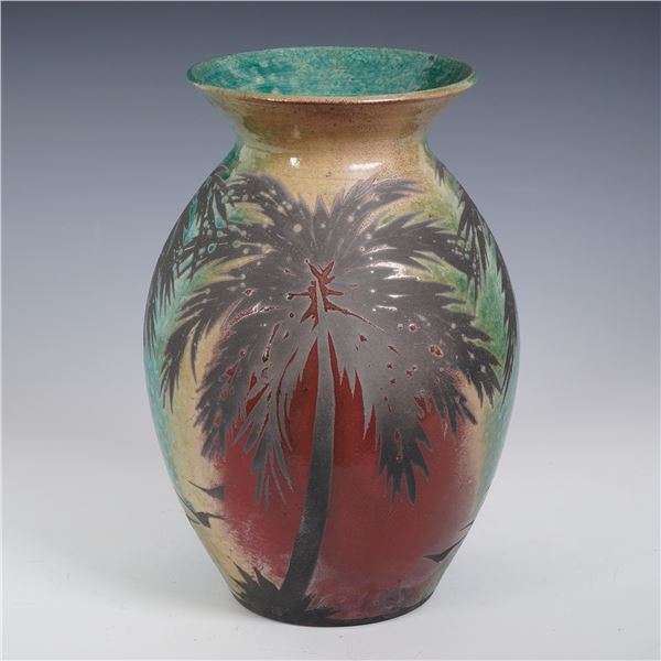 DMW Fine Art Studio Raku Leaf Vase