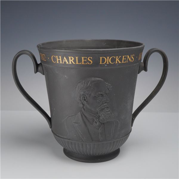 Royal Doulton Black Basalt Charles Dickens Centenary Commemorative Loving Cup