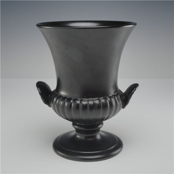 Wedgwood Footed Vase, Ravenstone Matte Black