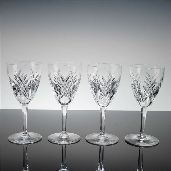 Set of Four Baccarat Crystal Wine Glasses, Auvergne Perigold