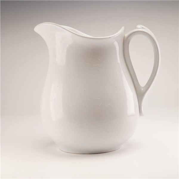 Antique J.W. Pankhurst and Co White Ironstone Pitcher