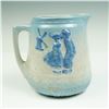 Image 1 : Blue & Grey Salt-Glazed Stoneware Pitcher w/ Dutch Kissing Couple
