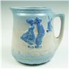 Image 2 : Blue & Grey Salt-Glazed Stoneware Pitcher w/ Dutch Kissing Couple