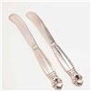 Image 1 : 2pc George Jensen Sterling Silver Butter Spreaders, Acorn
