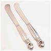 Image 2 : 2pc George Jensen Sterling Silver Butter Spreaders, Acorn