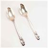 Image 1 : 2pc George Jensen Sterling Silver Fruit Spoons, Acorn