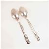 Image 2 : 2pc George Jensen Sterling Silver Fruit Spoons, Acorn