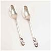 Image 1 : 2pc George Jensen Sterling Silver Fruit Spoons, Acorn