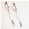 Image 1 : 2pc George Jensen Sterling Silver Fruit Spoons, Acorn