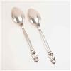 Image 2 : 2pc George Jensen Sterling Silver Fruit Spoons, Acorn