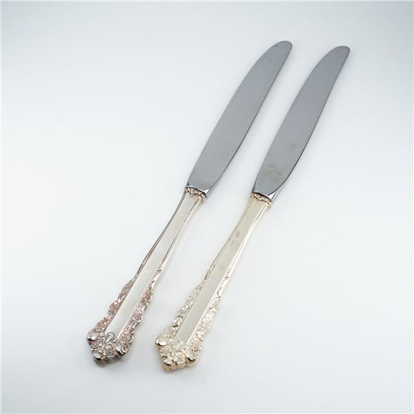 2pc Lunt Sterling Silver and Stainless Steel Dinner Spreaders, Belle Meade