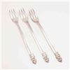 Image 1 : 3pc International Sterling Cocktail Forks, Royal Danish