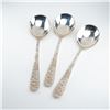 Image 1 : 3pc Kirk Stieff Sterling Silver Round Bowl Soup Spoons, Stieff Rose