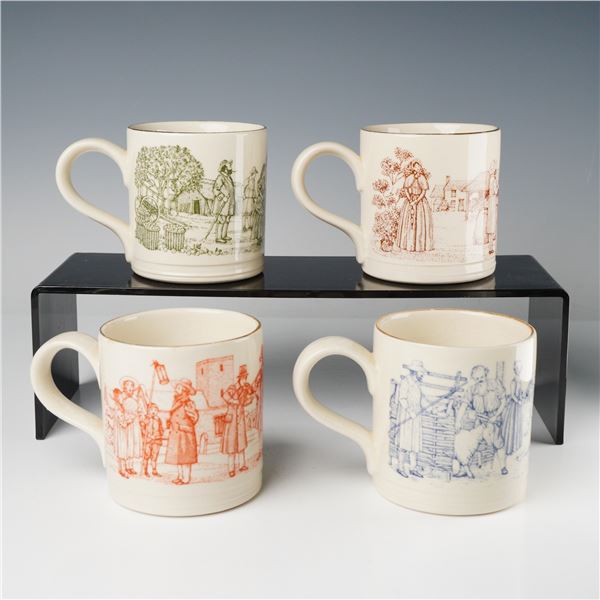 4pc Boncath Pottery Thomas Hardy Novel Mugs