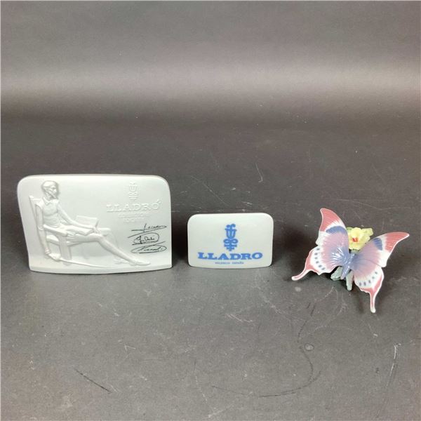 3pc Lladro Figurines and Plaques, A Moment's Rest 01006173