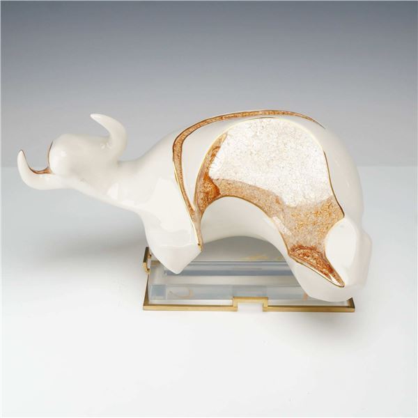Galos Spanish Porcelain Bull Sculpture #8567 with Base